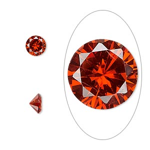 Faceted Gems Cubic Zirconia Reds