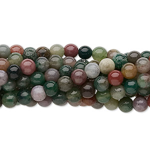 Bead, fancy jasper (natural), 4mm round, C grade, Mohs hardness 6-1/2 to 7. Sold per pkg of (10) 15-1/2&quot; to 16&quot; strands.