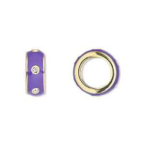 Beads Enameled Metals Purples / Lavenders