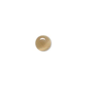 Cabochon, cat&#39;s eye glass (fiber optic glass), brown, 8mm calibrated round, quality grade. Sold per pkg of 10.