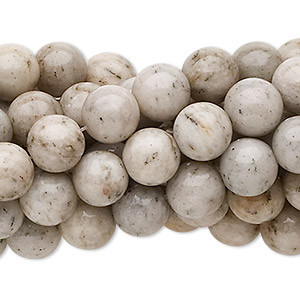 Bead, grey feldspar (natural), 8mm round, C grade, Mohs hardness 6 to 6-1/2. Sold per pkg of (10) 15-1/2&quot; to 16&quot; strands.