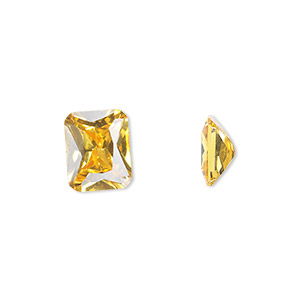 Faceted Gems Cubic Zirconia Yellows