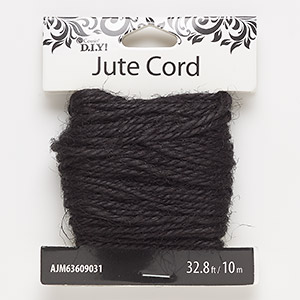 Apt Minachting aantrekken Cord, jute, black, 1.5mm twisted. Sold per 10-meter spool. - Fire Mountain  Gems and Beads