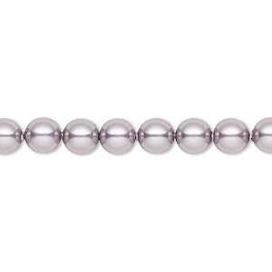 Pearl, Crystal Passions&reg;, mauve, 6mm round (5810). Sold per pkg of 50.