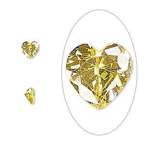 Faceted Gems Cubic Zirconia Yellows