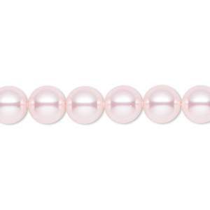 Pearl, Crystal Passions&reg;, rosaline, 8mm round (5810). Sold per pkg of 50.