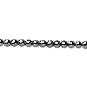 Bead, Hemalyke&#153; (man-made), 4mm round. Sold per 15-1/2&quot; to 16&quot; strand.