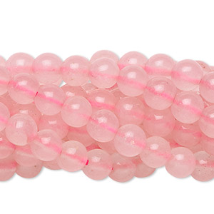 Bead, rose quartz (dyed), 6mm round, C grade, Mohs hardness 7. Sold per pkg of (10) 15-1/2&quot; to 16&quot; strands.