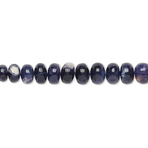 Bead, purple opal (natural), 3x2mm-7x5mm graduated hand-cut rondelle, B grade, Mohs hardness 5 to 6-1/2. Sold per 15&quot; to 16&quot; strand.