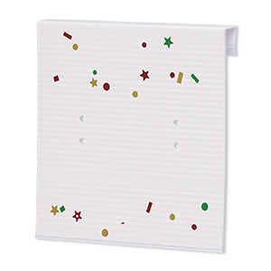 Hanging Earring Card - Cream Parchment Paper-Covered Plastic 2x2 (100-Pcs)