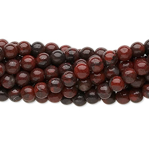 Bead, brecciated jasper (natural), 4mm round, C grade, Mohs hardness 6-1/2 to 7. Sold per pkg of (10) 15-1/2&quot; to 16&quot; strands.