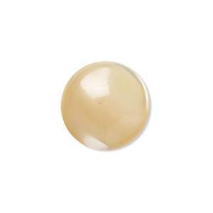 2 shell shell cabochons half pearly yellow 18-22x16-19mm
