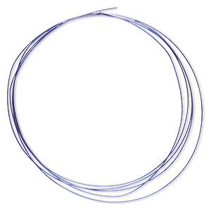 Wire, anodized niobium, purple, half-hard, round, 22 gauge. Sold pkg of 5 feet.