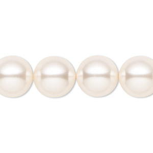 3mm Round Creme Faux Pearls