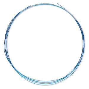Wire, anodized niobium, teal, half-hard, round, 22 gauge. Sold pkg of 5 feet.
