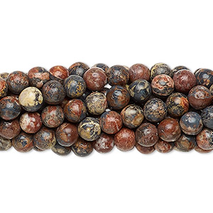 Beads Grade C Leopardskin Jasper