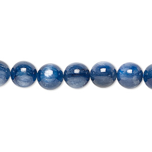 Bead, kyanite (natural), 8mm round, A- grade, Mohs hardness 4 to 7-1/2. Sold per 15-1/2&quot; to 16&quot; strand.