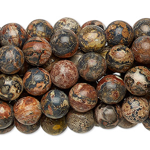 Bead, leopardskin jasper (natural), 8mm round, C grade, Mohs hardness 6-1/2 to 7. Sold per pkg of (10) 15-1/2&quot; to 16&quot; strands.