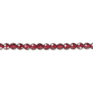 Rhodolite Garnet Natural Garnet Round Faceted 5 strands 3mm Granet Beads Faceted Round