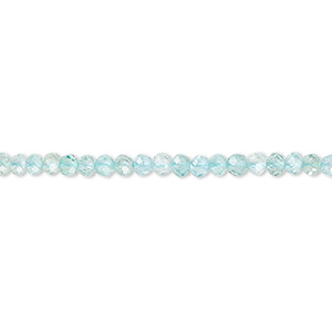 Bead, apatite (natural), 3x2mm faceted rondelle, A- grade, Mohs hardness 5. Sold per 15-1/2&quot; to 16&quot; strand.