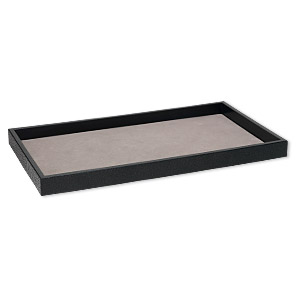 Display tray, plastic, black, 14-3/4 x 8-3/8 x 1 inches. Sold individually.