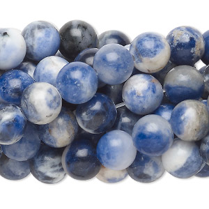 A Grade 15.5 inch 4mm or 6mm or 8mm Sodalite Polished Round Beads