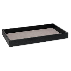 Display tray, plastic, black, 14-3/4 x 8-3/8 x 1-1/2 inches. Sold individually.