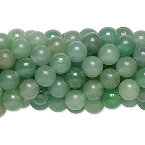 Bead, green aventurine (natural), 6mm round, C grade, Mohs hardness 7. Sold per pkg of (10) 15-1/2&quot; to 16&quot; strands.