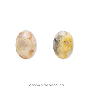 Cabochon, crazy lace agate (natural), 14x10mm calibrated oval, B grade, Mohs hardness 6-1/2 to 7. Sold per pkg of 2.