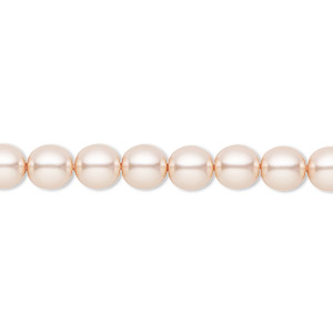 Bead, Czech pearl-coated glass druk, opaque pearl, 6mm round. Sold per 15-1/2&quot; to 16&quot; strand.