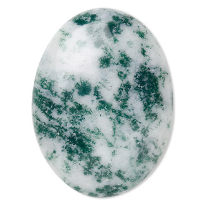 Cabochon, tree agate (natural), 40x30mm calibrated oval, B grade, Mohs hardness 6-1/2 to 7. Sold individually.
