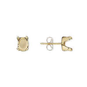 Earring Settings Gold-Filled Gold Colored