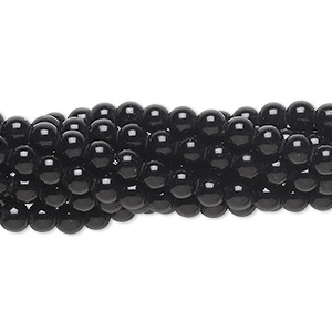 Beads Grade C Black Obsidian