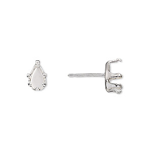 Earring Settings Sterling Silver Silver Colored