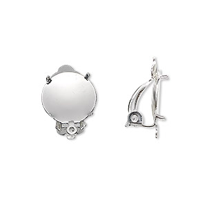 10 Clip On Screw Back Earrings With Loop & Ball Plated Brass Metal