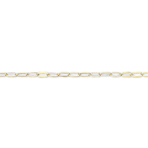 Gold Sterling Silver Chain-Bulk Unfinished Chain -Heavy Oval Cable Chain  5x4mm