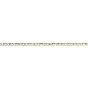 Chain, Gossamer&#153;, 14Kt gold-filled, 1.2mm flat cable. Sold per pkg of 5 feet.