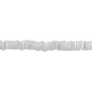 Bead, angelite (natural), 4x1mm-6x2mm hand-cut rondelle, B grade, Mohs hardness 3 to 3-1/2. Sold per 8-inch strand, approximately 150-170 beads.