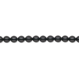 Pearl, Crystal Passions&reg;, mystic black, 4mm round (5810). Sold per pkg of 100.