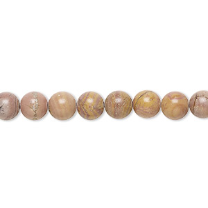 Bead, autumn hickoryite (natural), 6mm round, B grade, Mohs hardness 3-1/2. Sold per 15-1/2&quot; to 16&quot; strand.