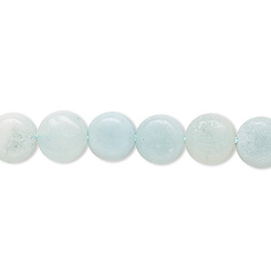 Bead, amazonite (natural), light and dark, 8mm flat round, B grade, Mohs hardness 6 to 6-1/2. Sold per 15-1/2&quot; to 16&quot; strand.