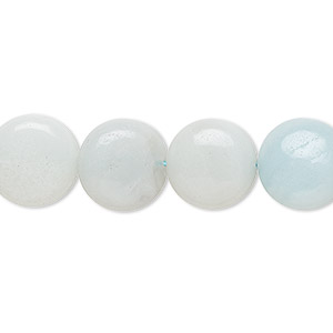 Bead, amazonite (natural), light and dark, 12mm flat round, B grade, Mohs hardness 6 to 6-1/2. Sold per 15-1/2&quot; to 16&quot; strand.