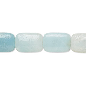 Bead, amazonite (natural), light and dark, 14x10mm rectangle, B grade, Mohs hardness 6 to 6-1/2. Sold per 15-1/2&quot; to 16&quot; strand.