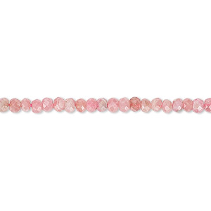 16 Inch 3-5mm Natural Rhodochrosite Bead Strand, Pink Stone Beads