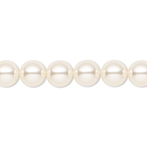Pearl, Crystal Passions&reg;, cream, 8mm round (5810). Sold per pkg of 50.