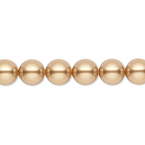 Imitation Pearls Crystal Gold Colored