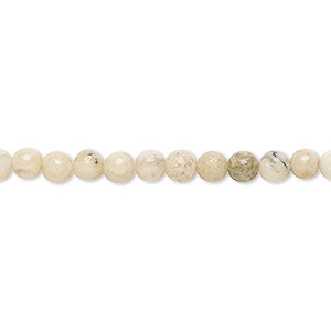 Bead, moss opal (natural), 4mm round, B grade, Mohs hardness 5 to 6-1/2. Sold per 15-1/2&quot; to 16&quot; strand.