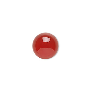 Cabochon, carnelian (dyed / heated), 10mm calibrated round, B grade, Mohs hardness 6-1/2 to 7. Sold per pkg of 6.