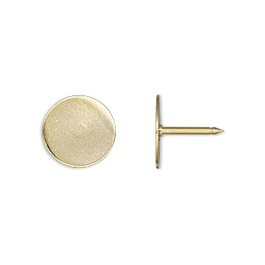 Tie Tac Findings Gold Plated/Finished Gold Colored