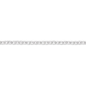 Chain, silver-plated steel, 2.2mm cable. Sold per 50-foot spool.